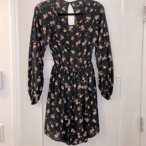 Long Sleeve Mini Dress with back cut outs